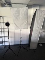 Jinbei Studioblitz DM-5 Set mit Softboxen und Stativ