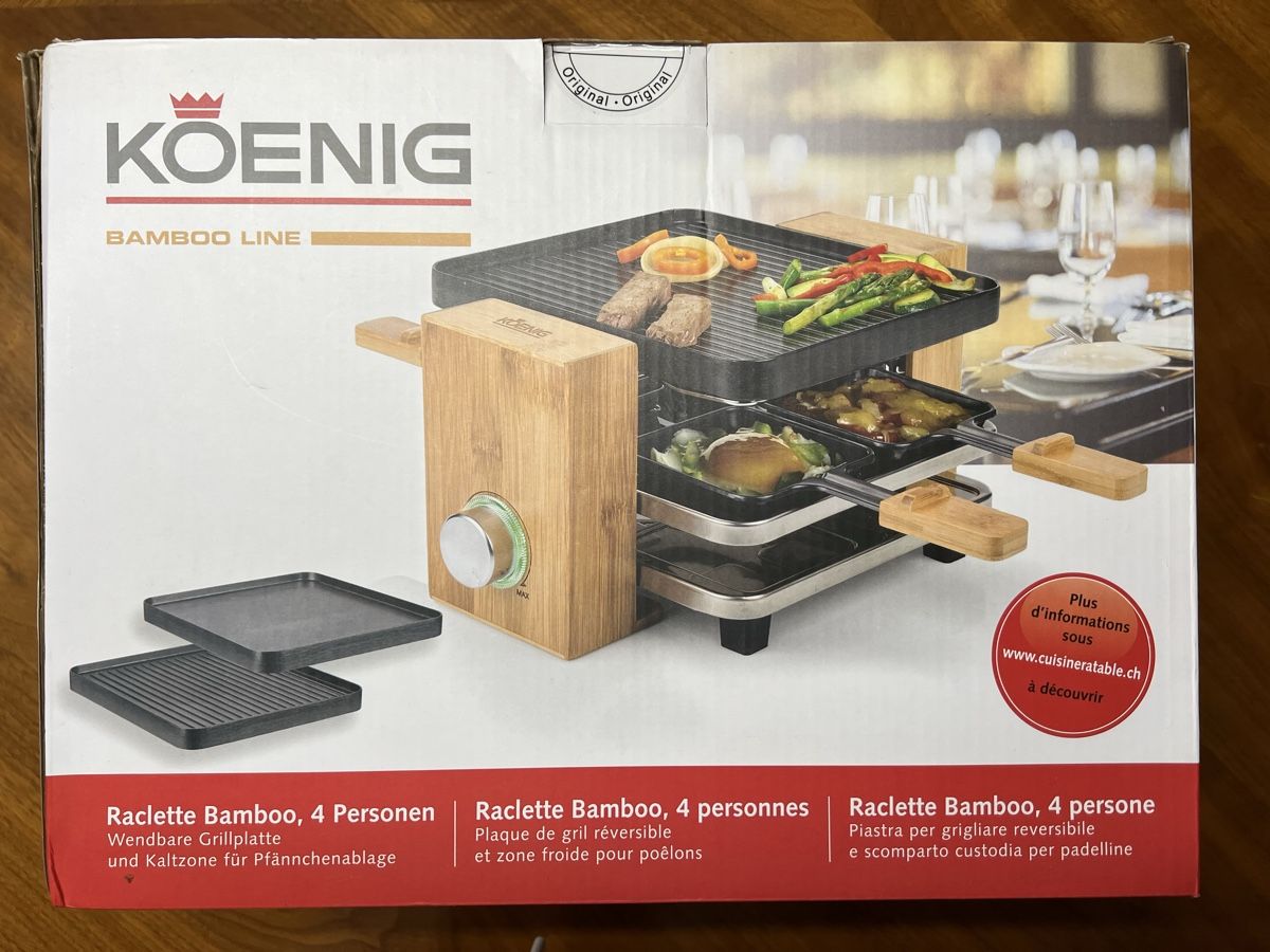 Raclette Grill Koenig Bamboo 4 Persons (Gebraucht) in Basel für CHF 15 ...