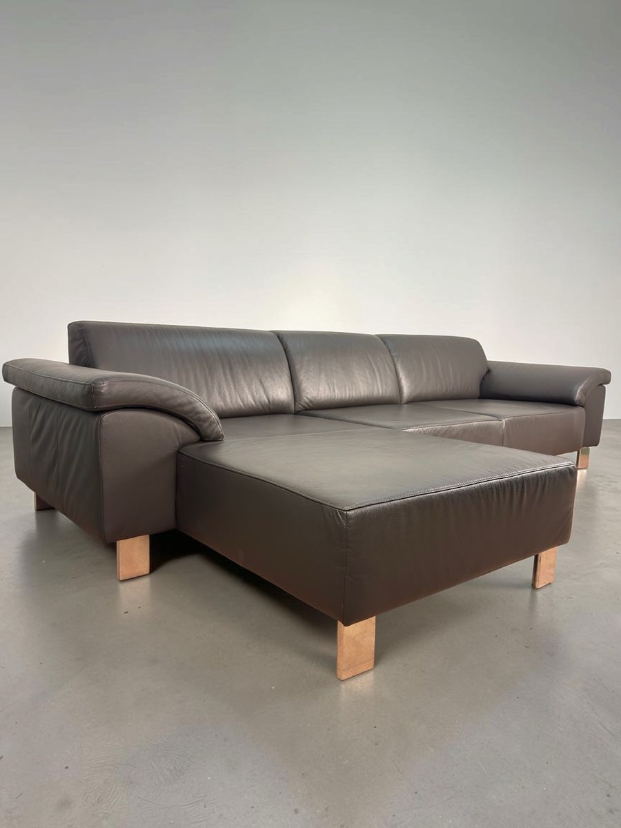 Divani: Ecksofa aus echtem Rindsleder, tabakbraun – Usato da Bachenbülach venduto da Sofalab.swiss 7