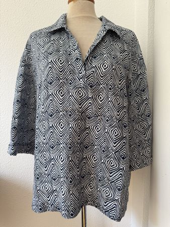 Chemise ample en lin MANOR  taille 36 imprimé 