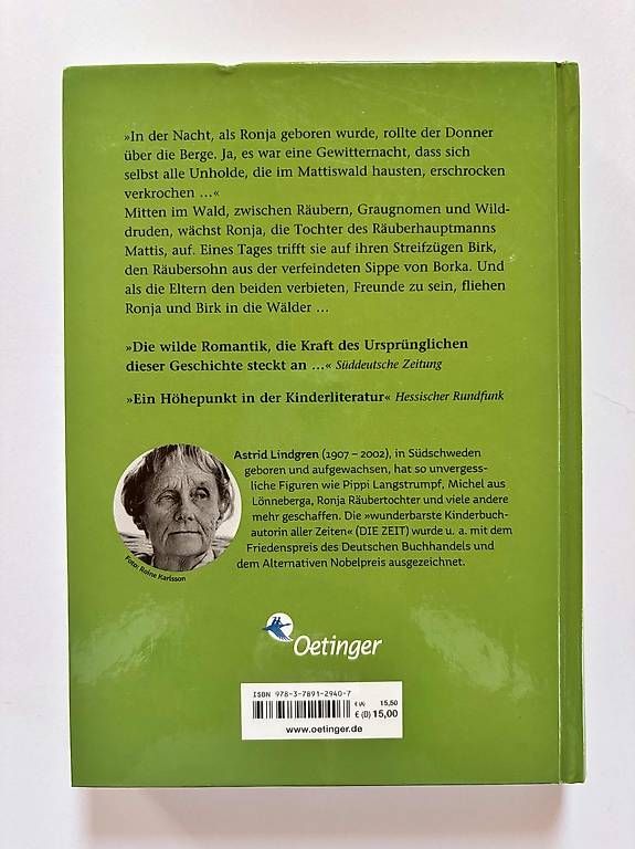 Libri: Ronja Räubertochter, Astrid Lindfren – Usato da Mörschwil venduto da Dani80 1