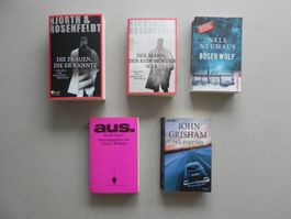 5 Taschenbücher Krimi versch. Autoren