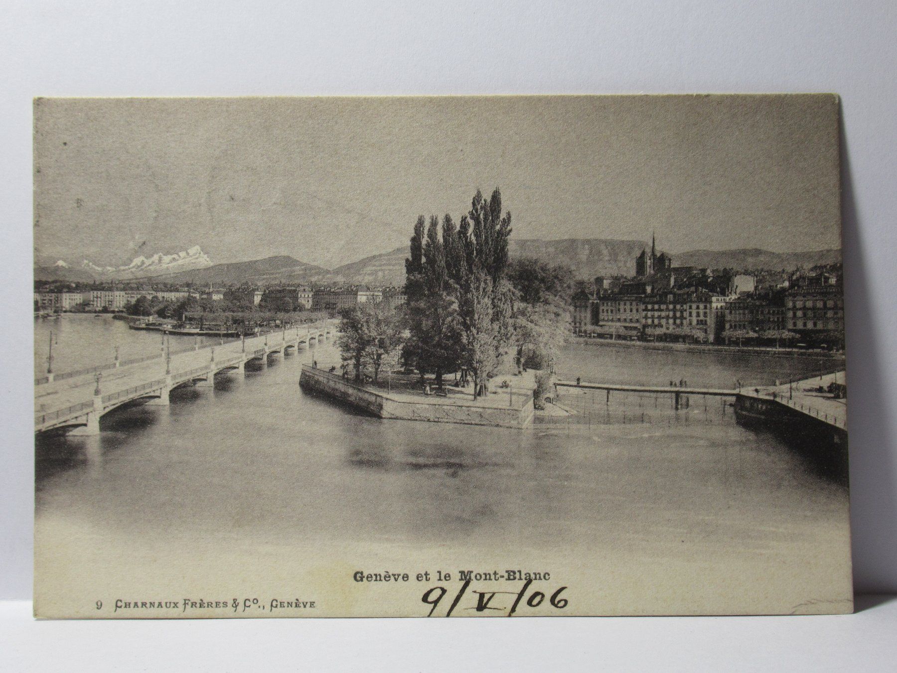 Cartoline postali: Genève et le Mont - Blanc  1906 – Usato da Grenchen venduto da Bluemchen1900