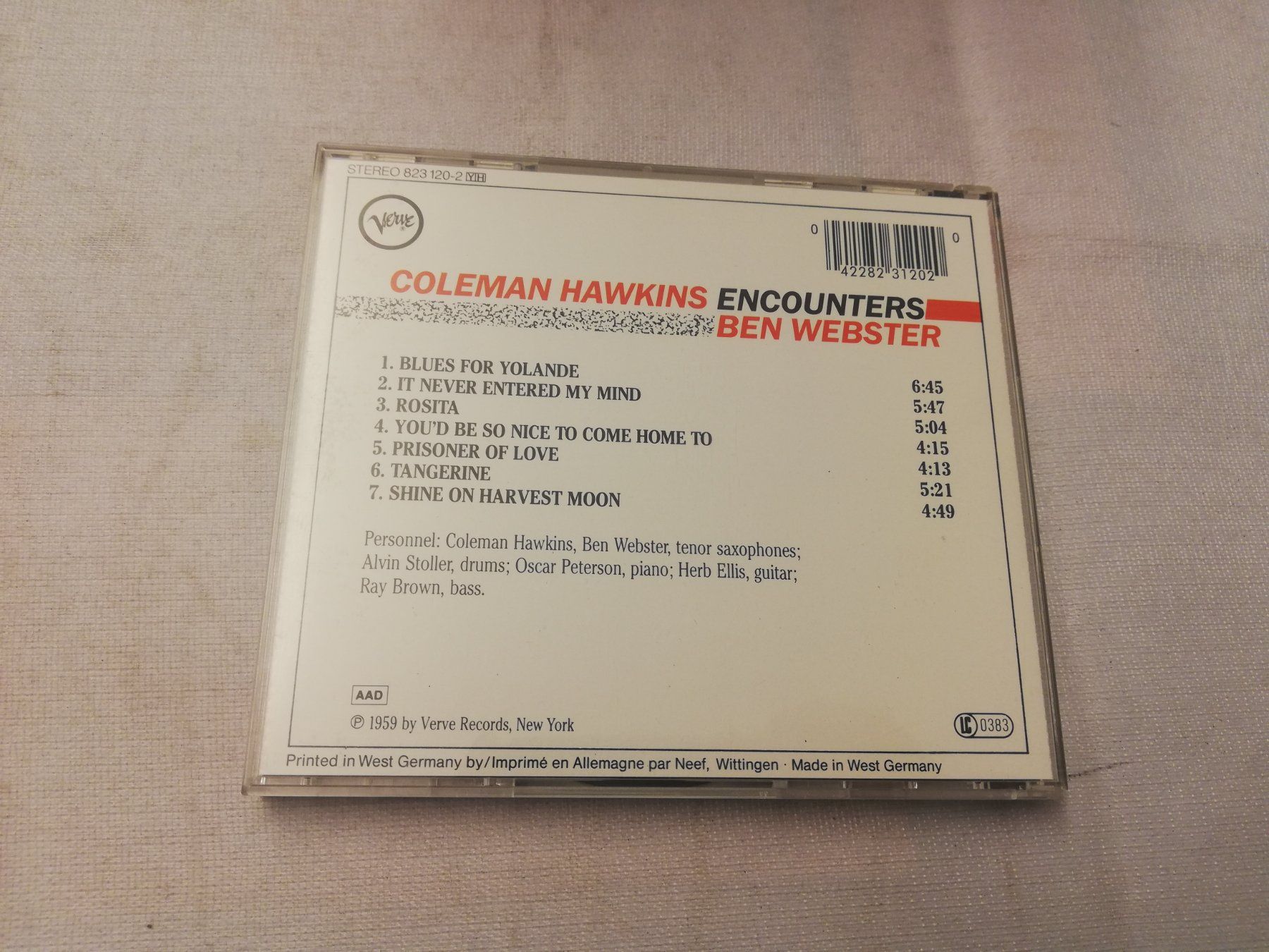 CD: COLEMAN HAWKINS ENCOUNTERS BEN WEBSTER – Usato da Bern venduto da Vinylsound.ch 1