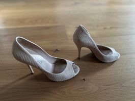 Pura Lopez Damenschuhe Peeptoe Pumps rosa Grösse 37.5