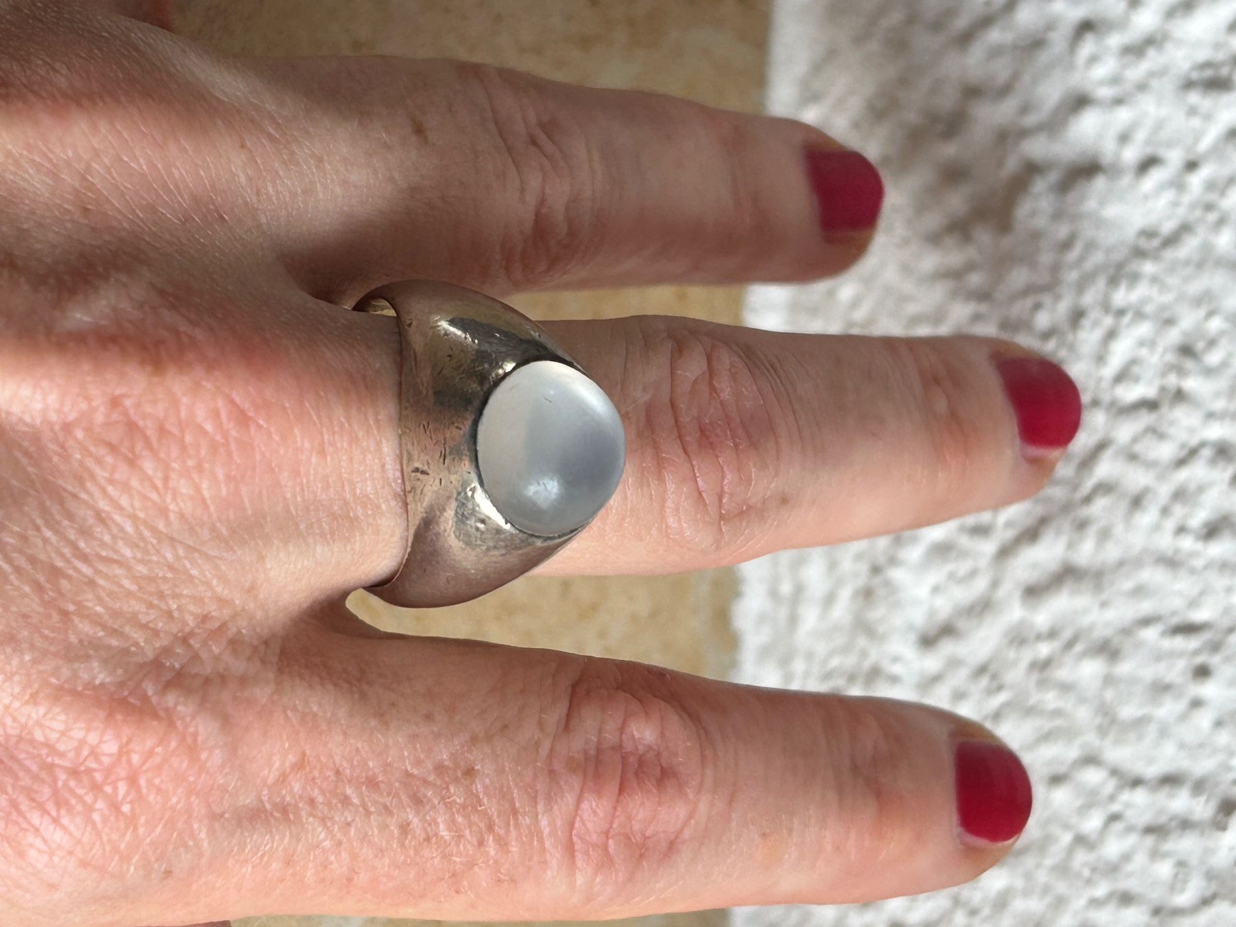 Ringe: Vintage Silber Ring mit Mondstein (Grösse 62) – Gebraucht aus Laufen von belleskulptur 4