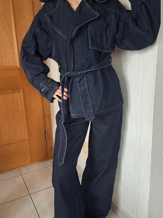 Neuwertiges Jeans-Zweiteiler-Set, Top Zustand, Gr. S/M