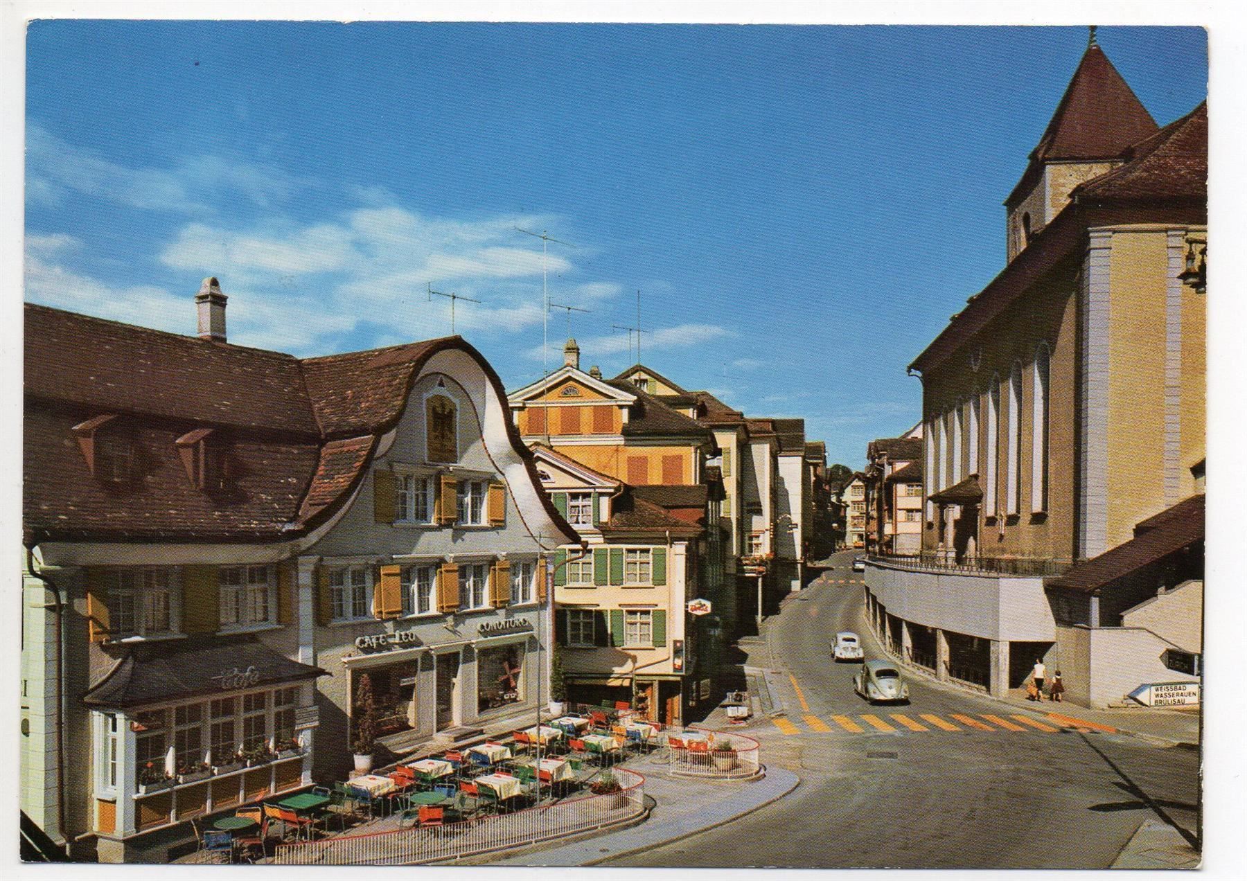 Ansichtskarten: APPENZELL Café Adler - Auto, VW-Käfer – Neu (gemäss Beschreibung) aus Jona von philajona