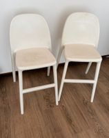 2x hohe Kinderstühle weiss mit Rückenlehne