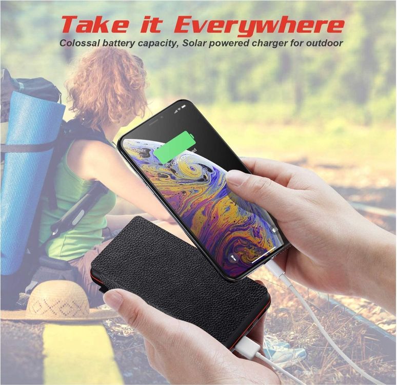 Panneaux solaires: Solar Powerbank 26800mAh mit 4 Faltbar Sonnenkollektoren – Neuf avec emballage d'origine à Bülach par JBCStore 6
