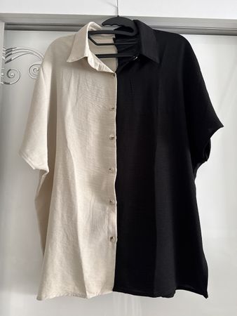 Zweifarbige Oversizebluse Gr.M