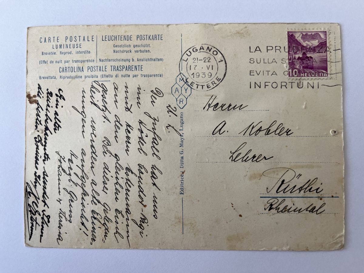 Cartes postales: Lugano Ansichtskarte  – D'occasion à Gais par SARNO 1