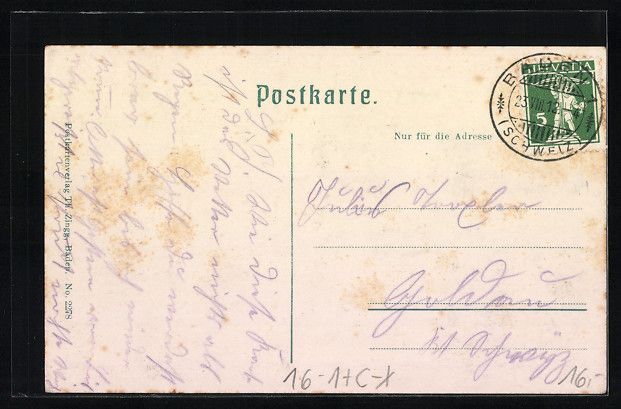 Cartoline postali: AK Baden, Kurgäste im Regen, 1912 – Usato da Berlin venduto da bartko-reher 1