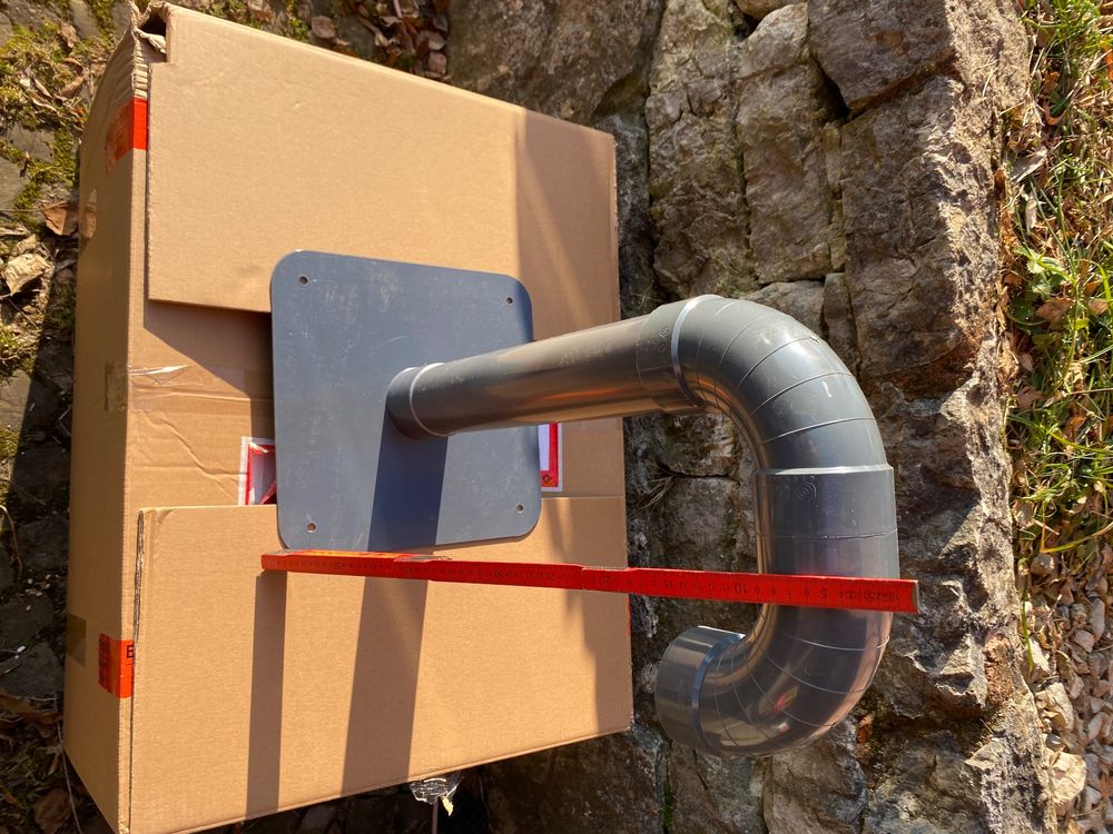 Flachdach Kabeldurchführung, Schwanenhals, DN 70/75 (Neu (gemäss ...