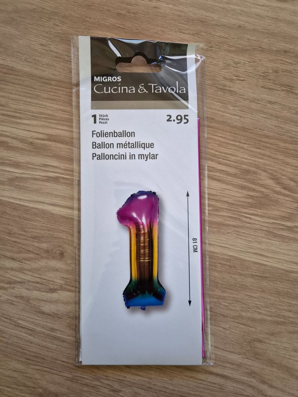 Migros Tutte le decorazioni: Ballon / Zahlenballon "1" – Nuovo e nell'imballaggio originale da Giswil venduto da movo08