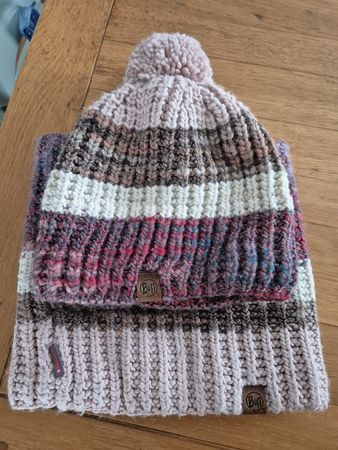 Buff Set, Mütze und Loop, warm gefüttert, neuwertig!
