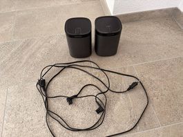 2x Sonos Play:1 (schwarz) inkl. Original-Kabel