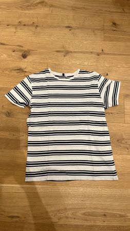 T-Shirt gestreift weiss schwarz Grösse L