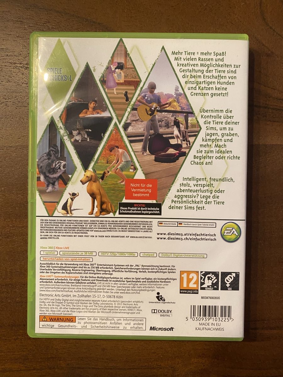 Microsoft Giochi: Die Sims 3: Einfach Tierisch für Xbox 360 – Usato da Thunstetten venduto da Virus_33 2