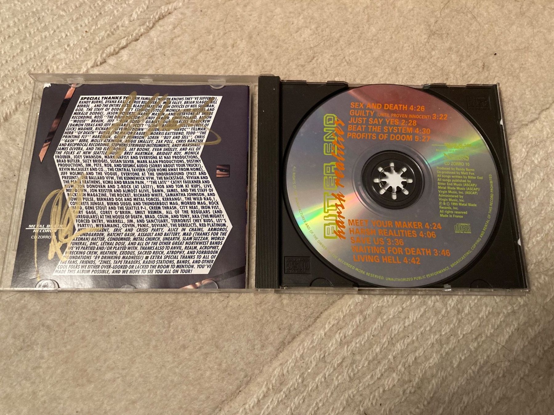 CD: Bitter End CD Harsh Realities 1990 – Usato da Wagenhausen venduto da Novafreund283 1