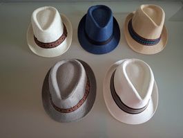5 Sommerhüte neu - Farben gemischt