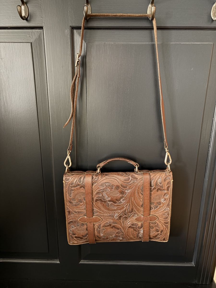 Ralph Lauren Koffer & Taschen: RRL Double Ralph Lauren Hand Tooled Leather Briefcase – Neu (gemäss Beschreibung) aus zug von alw_5lk9 2