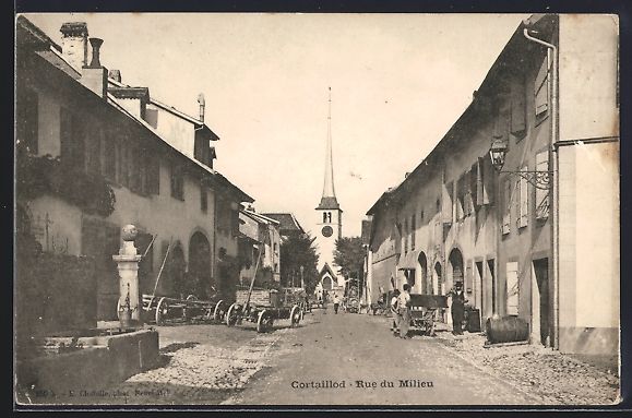 Ansichtskarten: AK Cortaillod, Rue du Milieu – Gebraucht aus Berlin von bartko-reher
