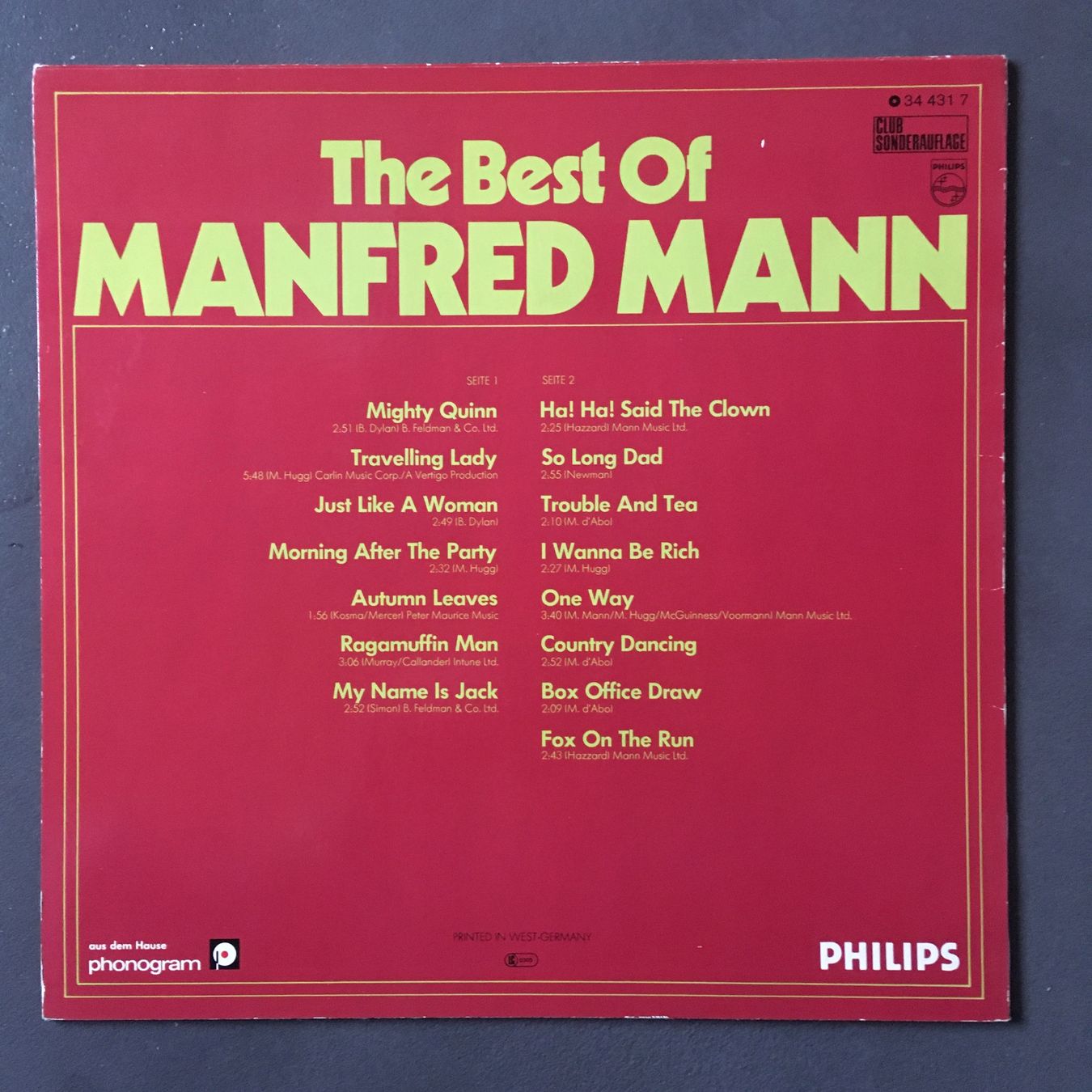 Schallplatten: MANFRED MANN - the best of - LP – Gebraucht aus dachsen von oheio 1