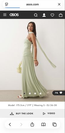 ASOS DESIGN MESH RUCHED BUST MAXI DRESS WITH SCARF