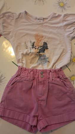 süsses Sommer-Set: T-Shirt & kurze Hosen Gr. 104