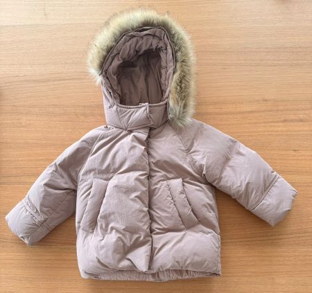 Kinder Winterjacke Zara rosa gefüttert mit Kapuze neu