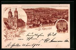 Litho St. Gallen, Panorama von der Falke