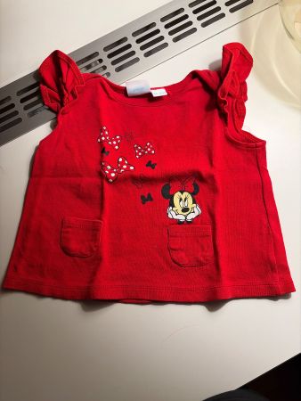 Rotes Minnie Mouse T-Shirt, Gr. 80, Top Zust...