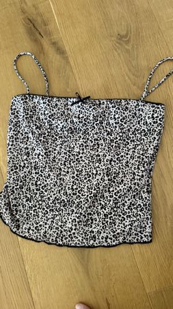 Bershka Spaghettitop Leopardenmuster Grösse S neuwertig