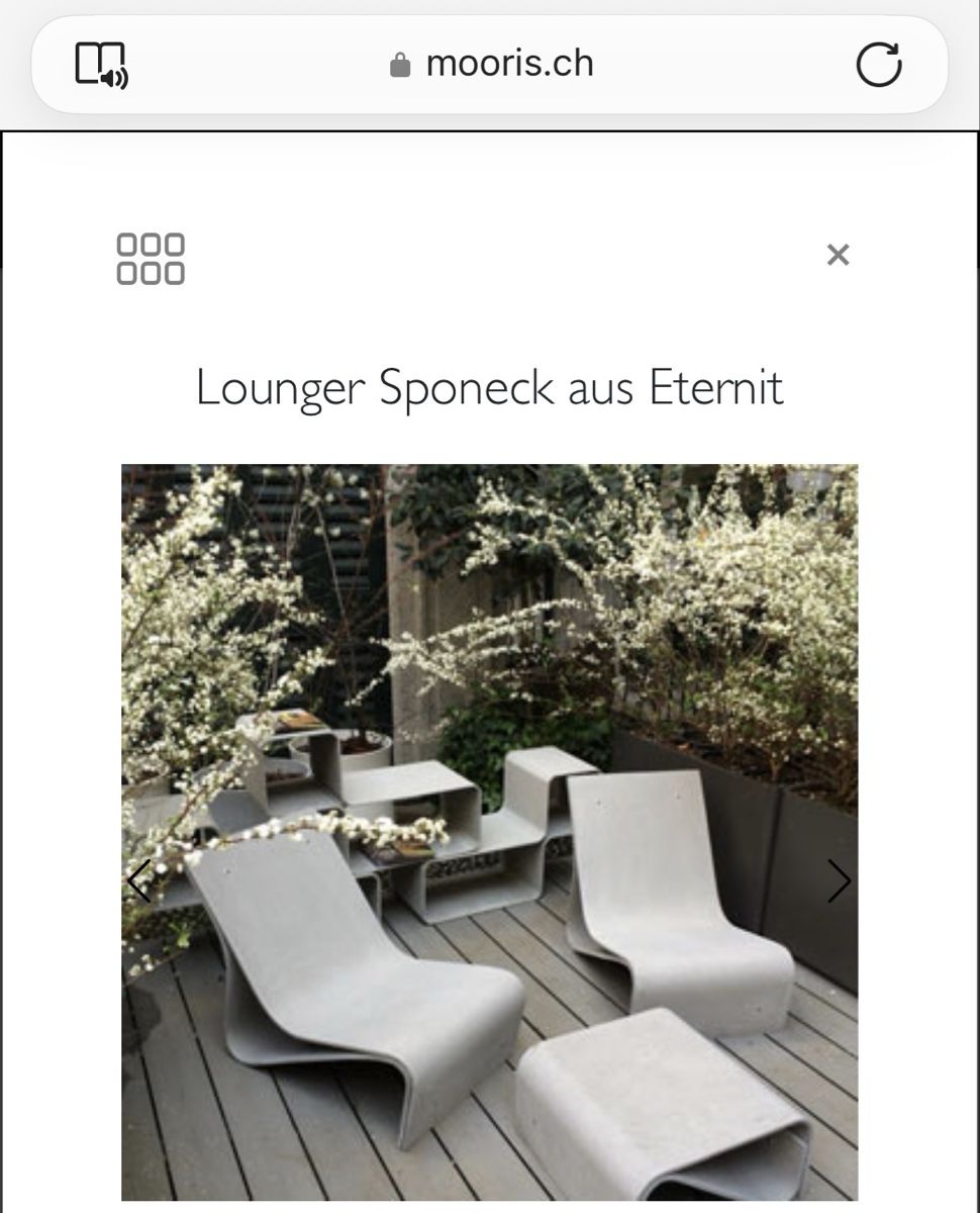 Eternit Sessel: Eternit Sponeck Set 2 Lounger und Tisch – Gebraucht aus Bellach von jba03 2