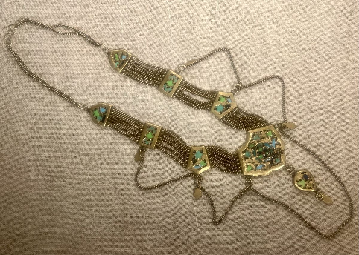 Catenine: Collier Vintage Oriental Laiton Email Multichaines Superbe – Usato da Genève venduto da DELIRBEADS 9