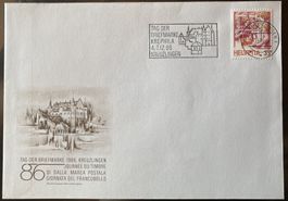 TdB Originalcouvert 1986 mit Sonderstempel Kreuzlingen, RAR