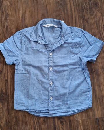 H&M Sommerhemd, hellblau, Grösse 104 Top Zustand!