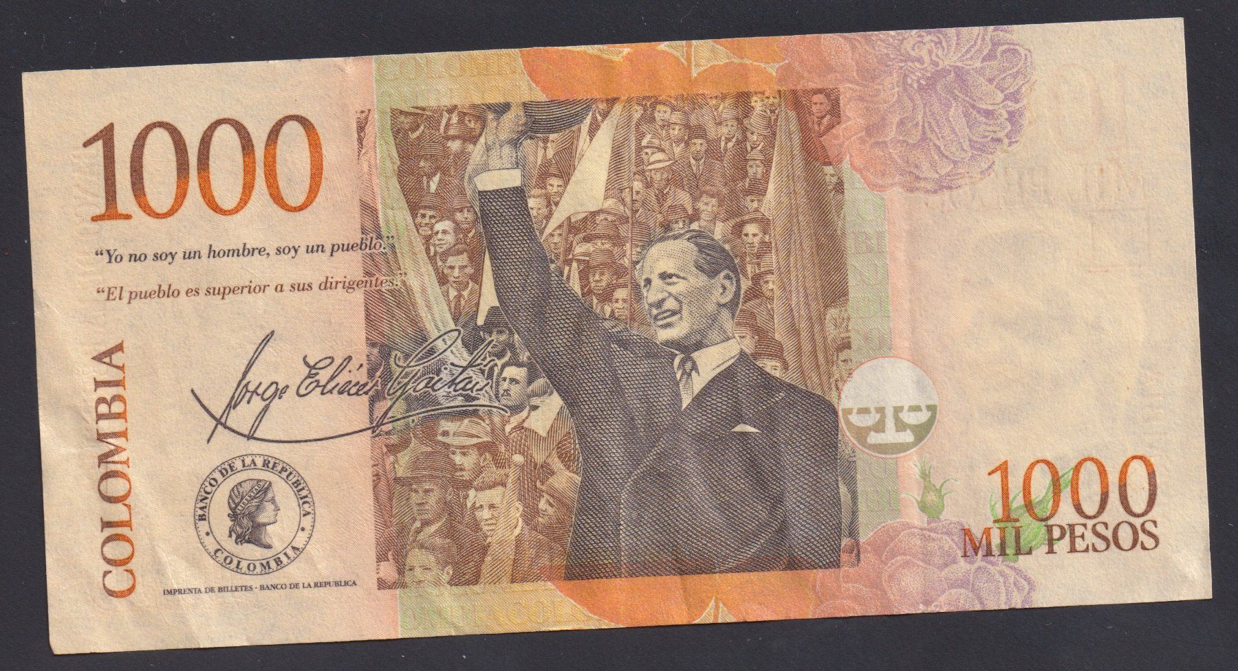 Banknoten: Kolumbien 1000 Pesos 2007 – Gebraucht aus Brugg AG von banknoten_muesli 1
