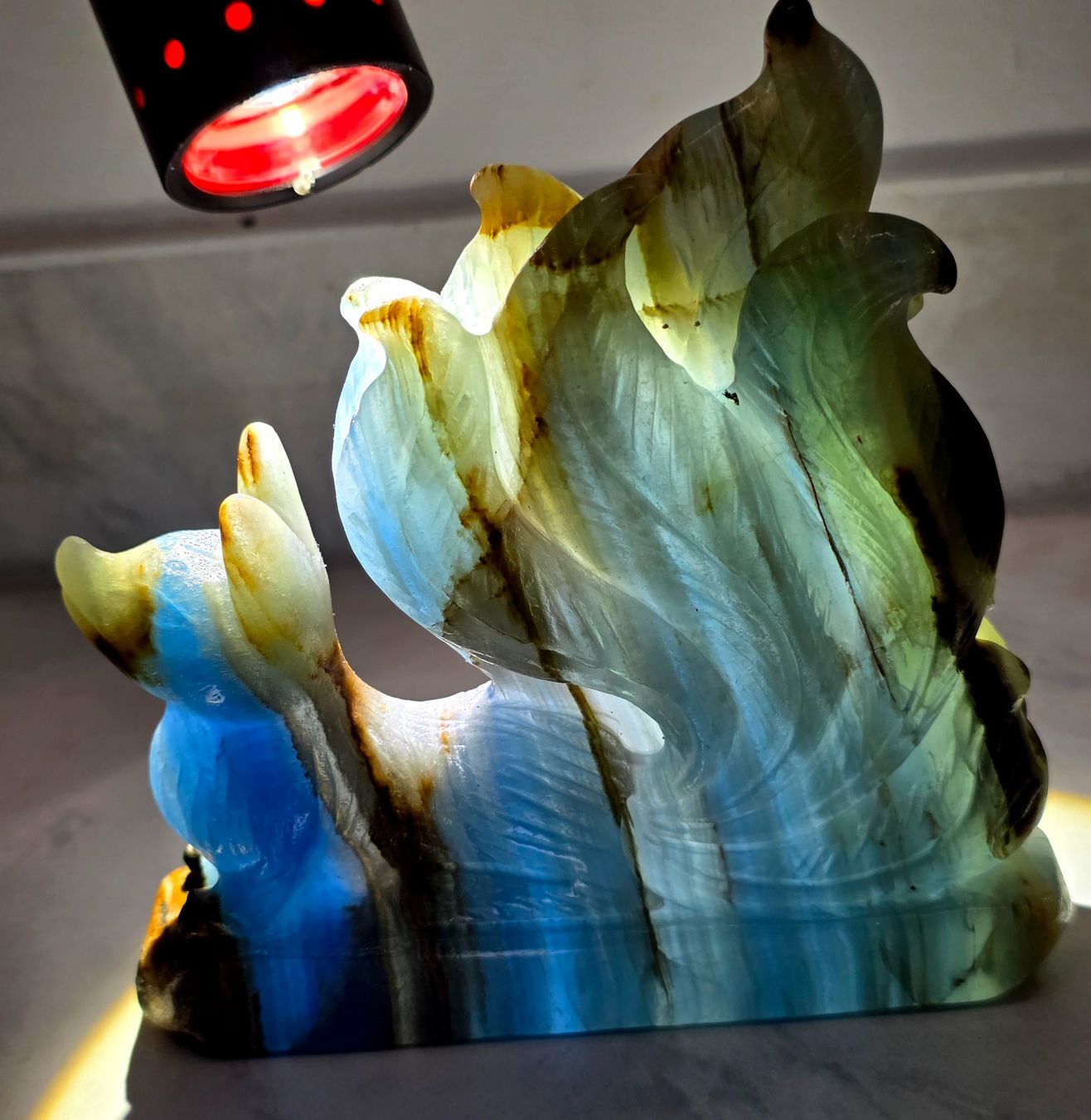 Minerali & Pietre curative: Blauer Onyx Fuchs C 462g – Nuovo e nell'imballaggio originale da Matzingen venduto da Shay_Crystalz 1