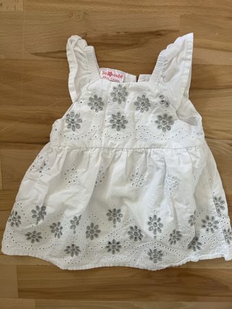 Baby Kleid So Cute weiss Blumenmuster Grösse 68 neuwertig
