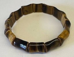 BRACELET MOTIF BAMBOU OEIL DE TIGRE NEUF VERITABLE 