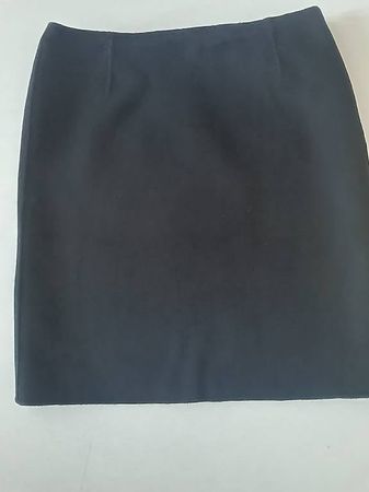 Elegant Max Mara Jupe de laine vierge noir