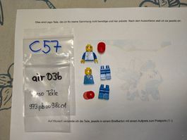 Legofigur-Teil  air036	 Airport - Blue 3 Button Jacket  /C57