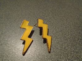 Ohrstecker Blitz, gelb