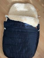 Winterfusssack Lammfell Marineblau