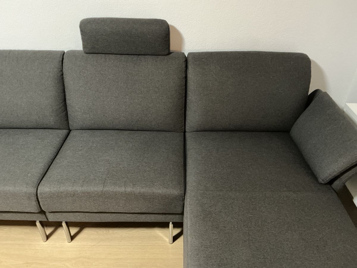Sofas: Ecksofa Horst Melide mit Récamiere anthrazit, dunkelgrau – D'occasion à Neuenkirch par Panamericana 2