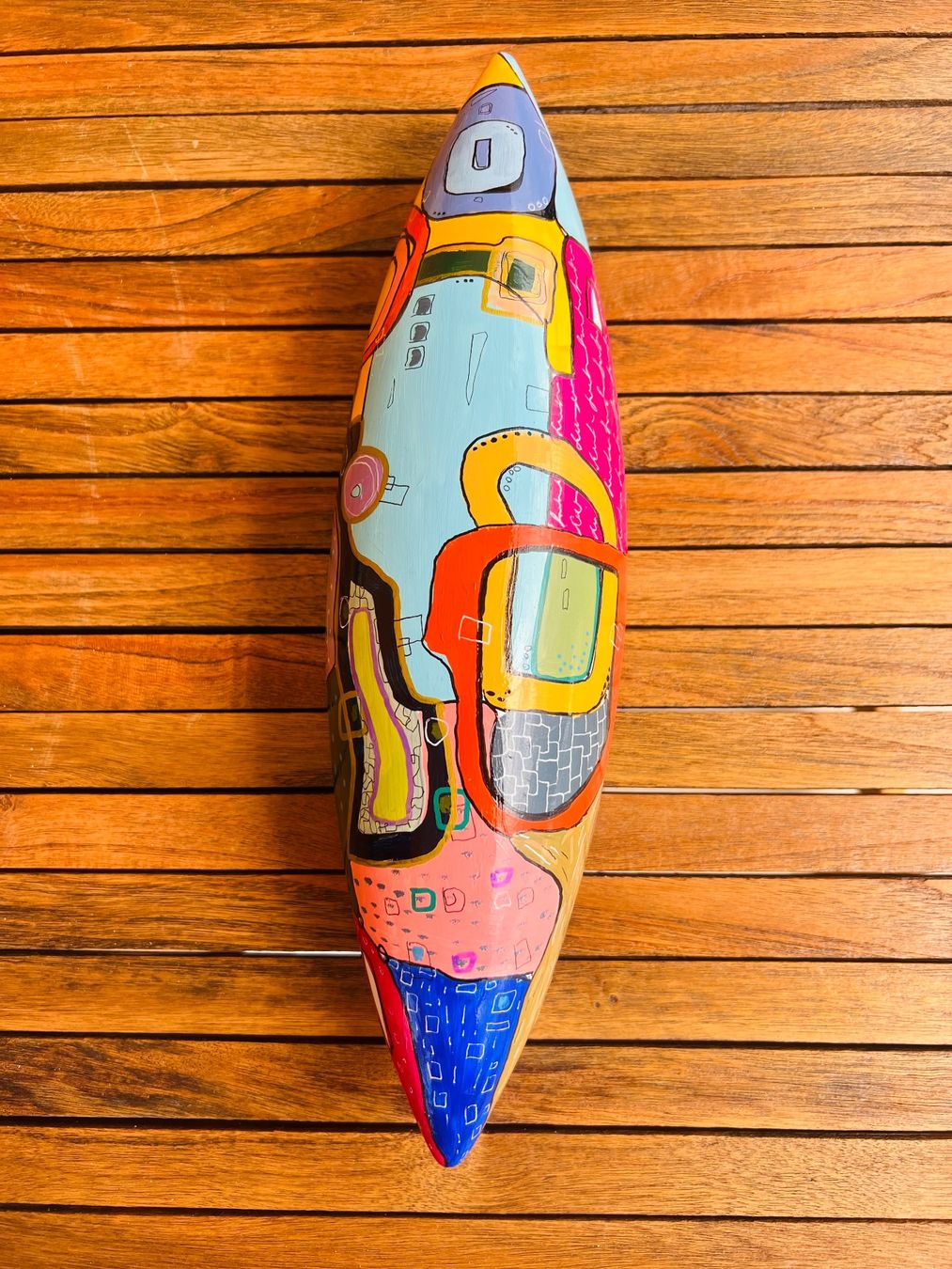 Sculture & Statue: Dekorative Holzskulptur, Handbemalt, Kunstobjekt – Nuovo e nell'imballaggio originale da Kreuzlingen venduto da eszanza