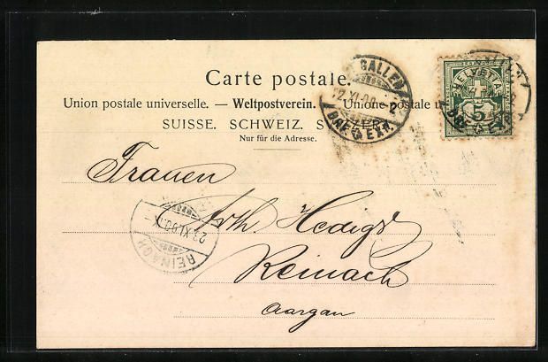 Cartoline postali: AK St. Gallen, Theaterplatz, 1900 – Usato da Berlin venduto da bartko-reher 1