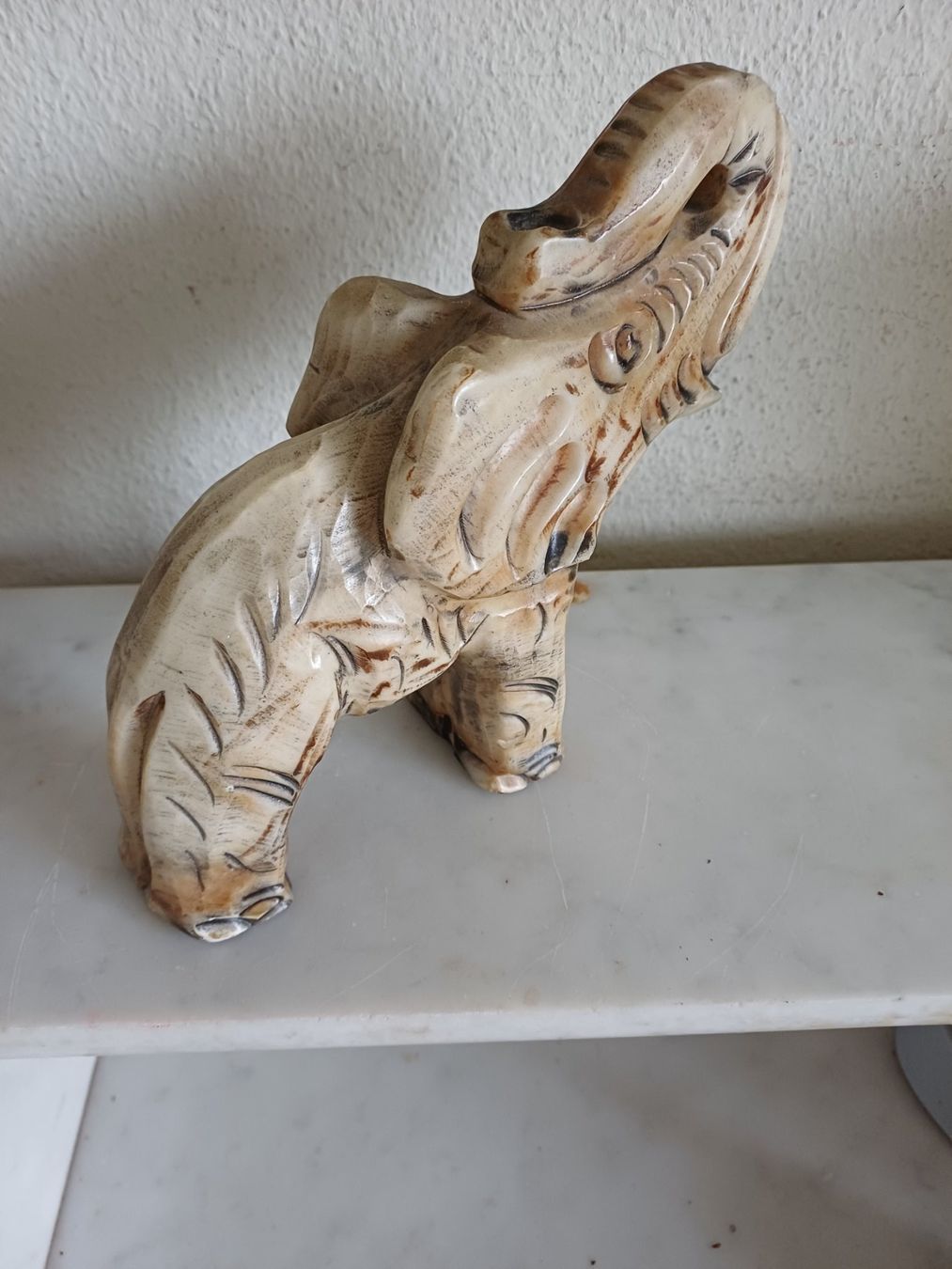 Skulpturen & Statuen: Vintage Elefanten Figur aus Speckstein – Gebraucht aus Marly von Rolmax 1
